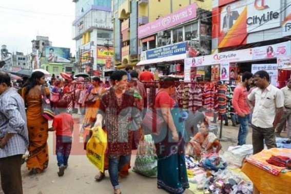 Tripura Govt fails to order discipline on Agartala footpaths : chaos of traffic jam continues day-night 